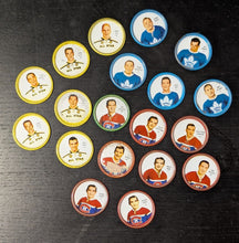 Load image into Gallery viewer, 1961-62 Shirriff Hockey Coins Lot of 19, Johnny Bower #1, Bobby Hull #47
