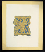 Load image into Gallery viewer, Vintage 14"x17" Cherub Art by Rina Rotholz In Metal Glass Frame SIGNED
