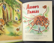 Load image into Gallery viewer, Aesop&#39;s Fables Hardcover Book by Band McNally (1952)
