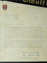 Load image into Gallery viewer, 1959 Schulfregatte Hipper Photo With Letter In Wood Frame
