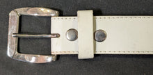 Load image into Gallery viewer, 1980’s Vintage Silver Tone Leather Belt Lot of 2
