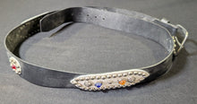 Load image into Gallery viewer, 1980’s Vintage Silver Tone Leather Belt Lot of 2
