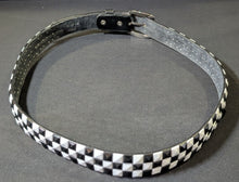 Load image into Gallery viewer, 1980’s Rocker Style Silver Tone Black Leather Belt Lot of 3

