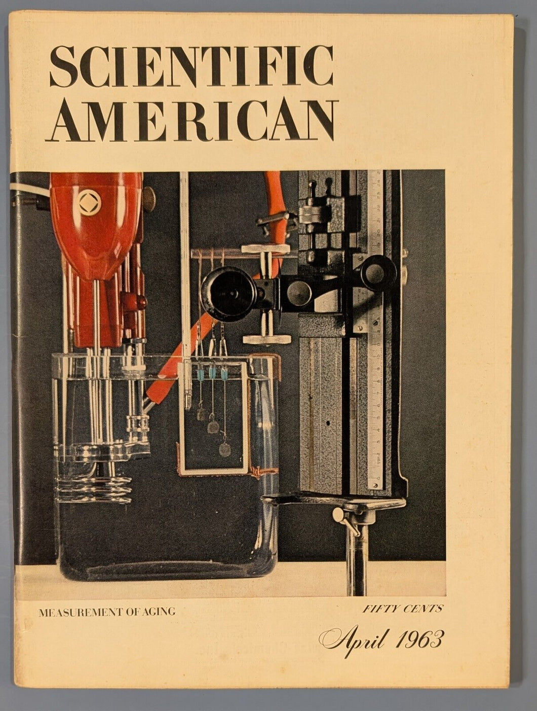 April 1963 Scientific American - Measurement of Aging - Vintage Science Magazine