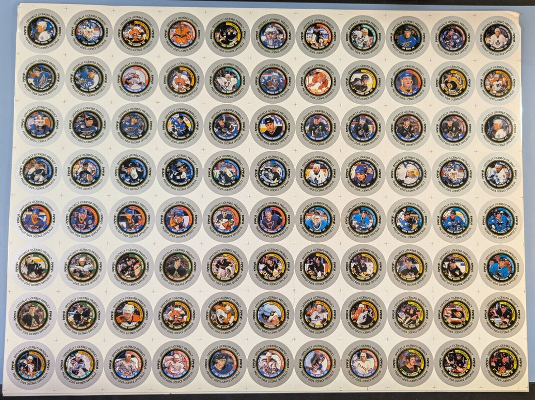 1996-97 NHL Hockey Collectible Medallion Uncut Metal Sheet Silver Frame