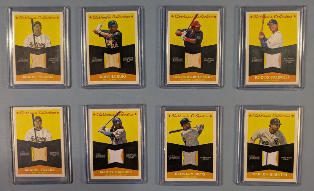 2006 UD Premier Clubhouse Collection Jersey Relic Lot C (8 Cards)