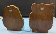 Load image into Gallery viewer, Vintage Wooden Owl Bookends Batik Style Design
