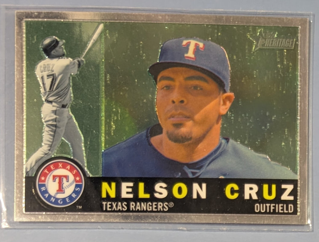 2009 Topps Heritage Chrome Baseball Card - Nelson Cruz - CHR167