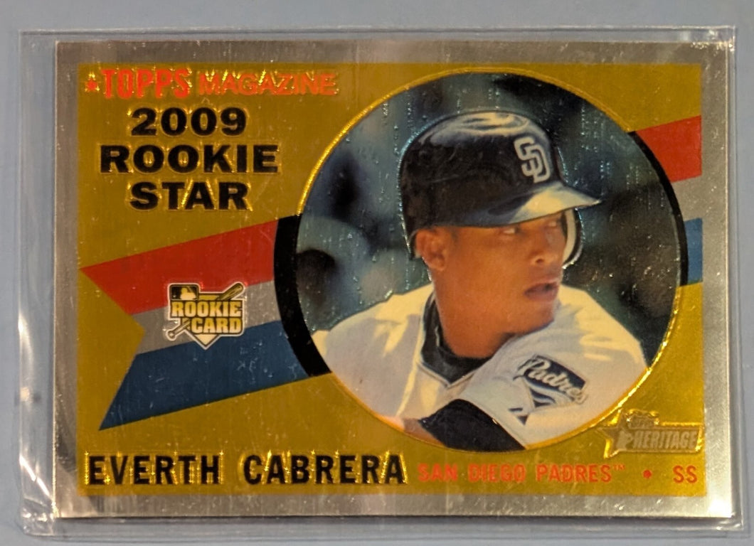 2009 Topps Heritage Chrome Rookie Star Card - Everth Cabrera - CHR200