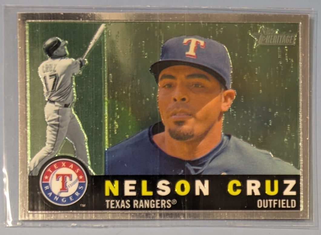 2009 Topps Heritage Chrome Baseball Card - Nelson Cruz - CHR167 (B)