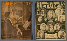 Load image into Gallery viewer, 1913-1914 The Etude Magazine Lot 5 Issues Brahms Beethoven Liszt Wagner Paganini
