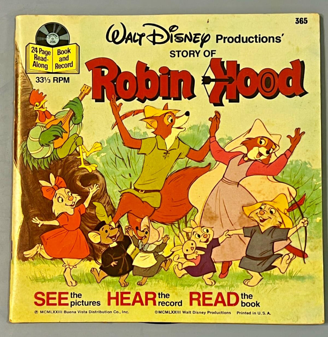 Walt Disney Productions Story of Robin Hood Book & Record