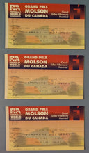 Load image into Gallery viewer, 1994 Grand Prix Molson du Canada F1 World Championship Ticket Stub Lot (3)
