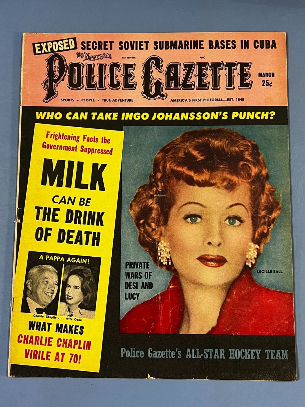 The National Police Gazette Magazine March Lucille Ball Charlie Chaplin