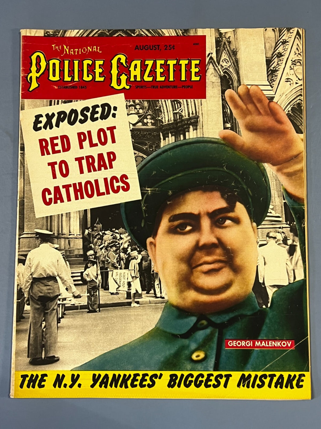 The National Police Gazette Magazine August - Georgi Malenkov Cover