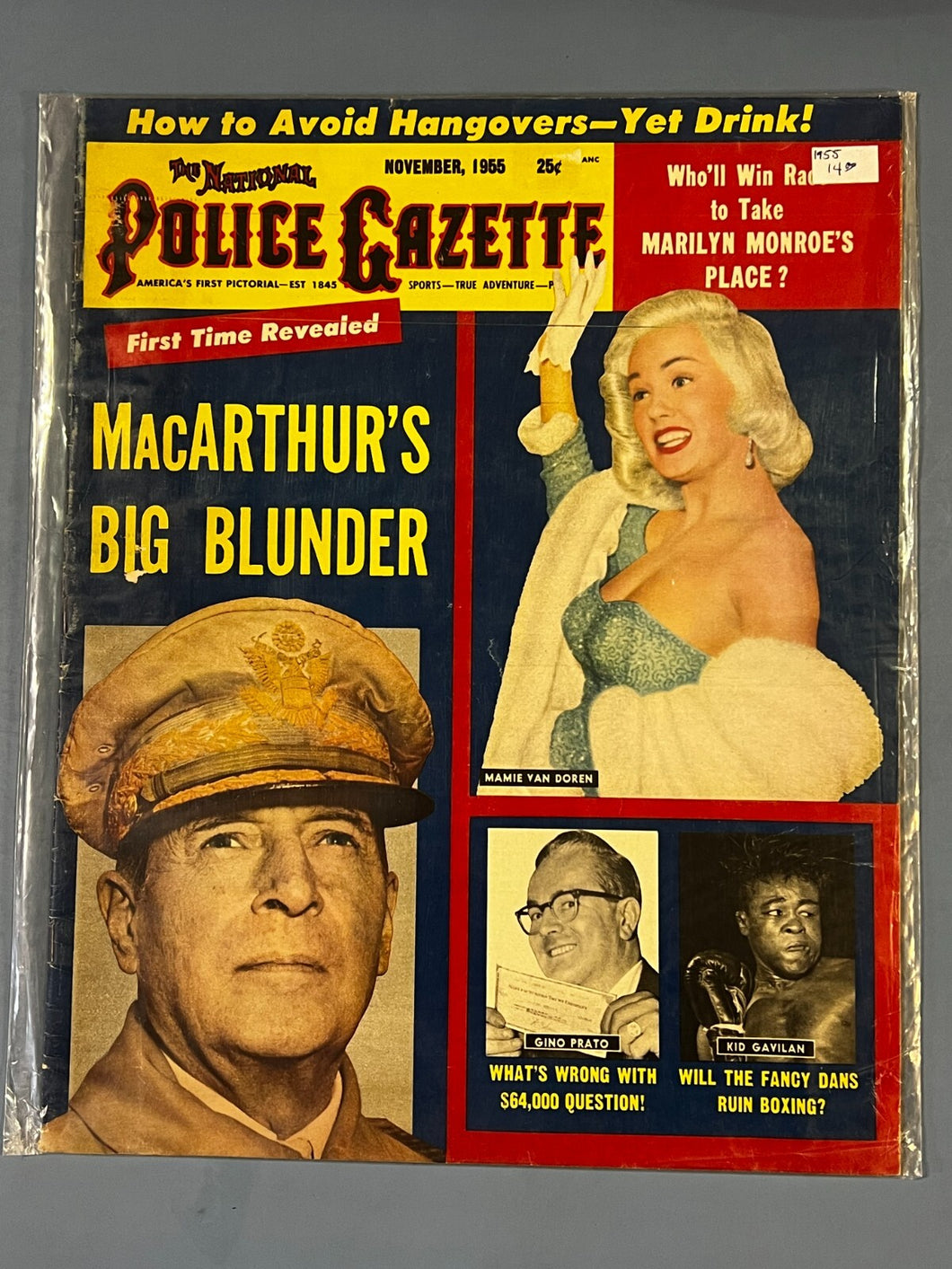 National Police Gazette Nov 1955 MacArthur's Blunder Mamie Van Doren