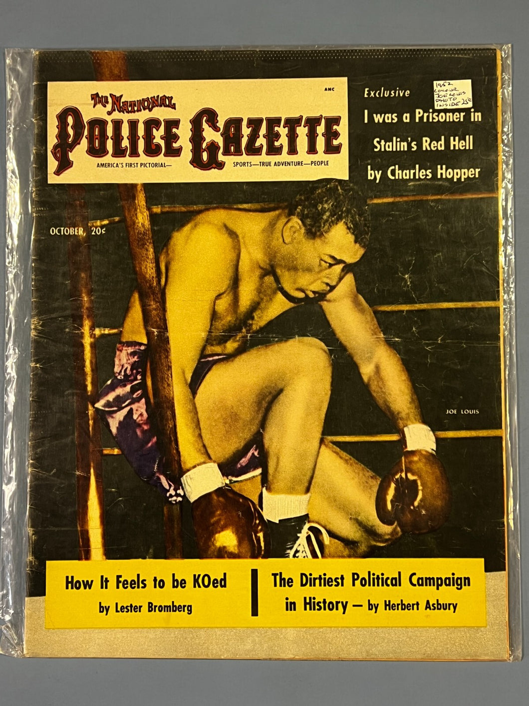 The National Police Gazette October 1952 - Joe Louis Cover