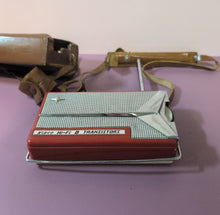 Load image into Gallery viewer, Vintage Kipco Hi-Fi 8 Transistor Radio Red with Leather Case
