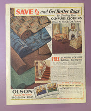 Load image into Gallery viewer, Home Arts Needlecraft Magazine February 1939 Skiing Cover Olson Rug Ad
