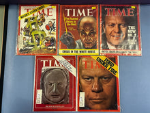 Load image into Gallery viewer, Lot of 5 Vintage 1970s Time Magazines - Nixon, Ford, Solti
