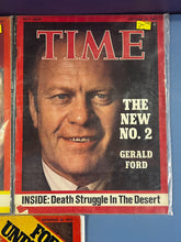 Load image into Gallery viewer, Lot of 5 Vintage 1970s Time Magazines - Nixon, Ford, Solti
