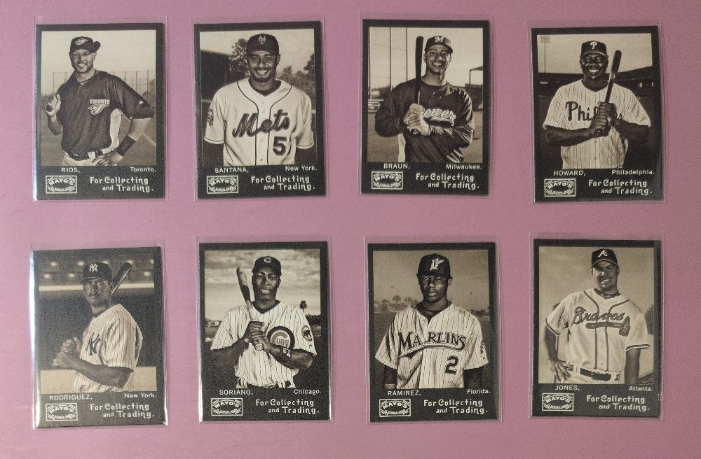 Lot of 8 2009 Topps Mayo Baseball Cards - Mixed Players TME Series