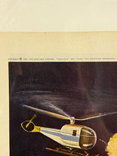Load image into Gallery viewer, 1962 Coca-Cola Santa Claus Christmas Ad Print - Train Helicopter 11&quot;x15&quot;
