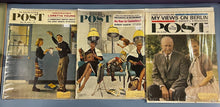 Load image into Gallery viewer, Lot of 3 Vintage The Saturday Evening Post Magazines 1960, 1961, 1962
