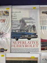 Load image into Gallery viewer, Lot of 10 Vintage Chevrolet Magazine Print Ads 1950s-1970s Car Advertising
