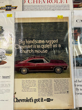 Load image into Gallery viewer, Lot of 10 Vintage Chevrolet Magazine Print Ads 1950s-1970s Car Advertising
