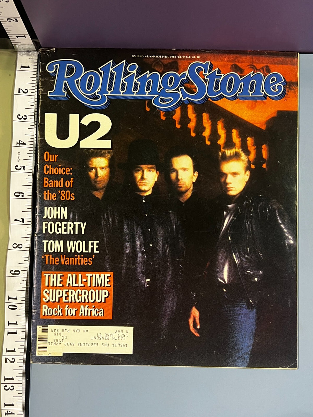 Rolling Stone Magazine U2 Our Choice: Band of the '80s Issue #443 Mar 1985
