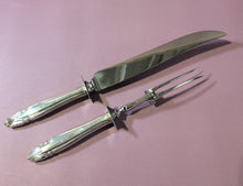 Load image into Gallery viewer, Wallace Stradivari Carving Knife and Fork Set With Sterling Silver Handle

