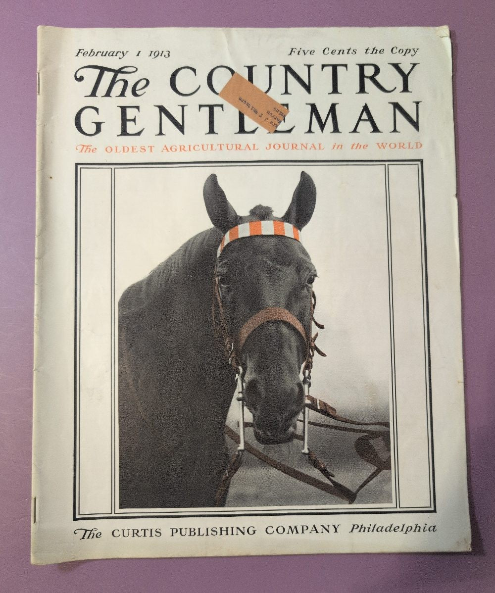 The Country Gentleman Magazine February 1 1913 Curtis Publishing Vintage
