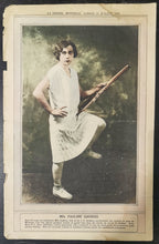 Load image into Gallery viewer, LA Press Montreal 29th June 1929 Mlle Pauline Gadbois Tennis Poster G
