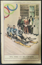 Load image into Gallery viewer, LA Press Montreal 2 April 1932 WM. Fiske Et Ses Copains BobSleigh Poster Good
