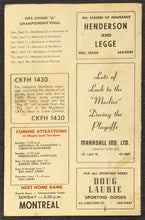 Load image into Gallery viewer, 1970 MLG Toronto Marlboros Jr Hab Score Card With Wayne Woon Autograph
