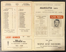 Load image into Gallery viewer, 1970 MLG Toronto Marlboros Jr Hab Score Card With Wayne Woon Autograph
