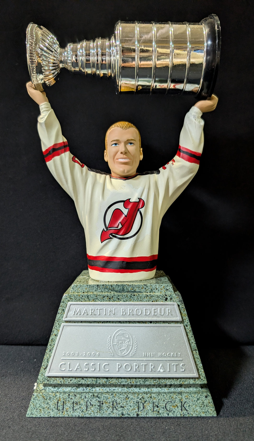 2003-04 NHL Hockey Portraits Stanley Cup Champions Mini Bust Martin Brodeur
