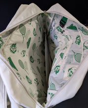Load image into Gallery viewer, Vintage 1970&#39;s Adidas Smith vs. Nastase Tennis Gym Bag - White &amp; Green
