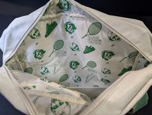 Load image into Gallery viewer, Vintage 1970&#39;s Adidas Smith vs. Nastase Tennis Gym Bag - White &amp; Green
