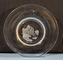 Load image into Gallery viewer, 1977 Etched Crystal Plate Signed James Wyeth - Polar Bear Scene
