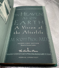 Load image into Gallery viewer, In Heaven as on Earth M. Scott Peck Signed 1st Ed Leather Easton Press #620
