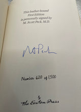 Load image into Gallery viewer, In Heaven as on Earth M. Scott Peck Signed 1st Ed Leather Easton Press #620
