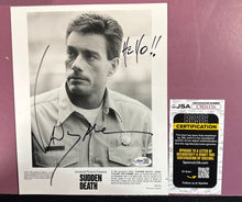 Load image into Gallery viewer, Jean-Claude Van Damme Autographed 8x10 Photo Sudden Death JSA Certified
