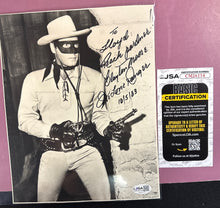 Load image into Gallery viewer, Clayton Moore "The Lone Ranger" Autographed 8x10 Photo JSA Certified CM26114
