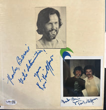 Load image into Gallery viewer, Kris Kristofferson Signed Album Page w/ Photo &amp; 2 Autographs JSA CM27259
