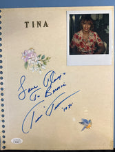 Load image into Gallery viewer, Tina Turner Signed 1980 Scrapbook Page w/ Photo JSA Authenticated Autograph
