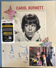 Load image into Gallery viewer, Carol Burnett Autographed &amp; Personalized Scrapbook Page JSA Certified CM27248
