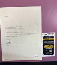 Load image into Gallery viewer, Bart Starr Signed 1980 Green Bay Packers Letterhead Typed Letter JSA COA
