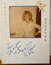 Load image into Gallery viewer, Vintage 1979 Connie Stevens Signed Autograph Photo on 12x16 Grumbacher Board
